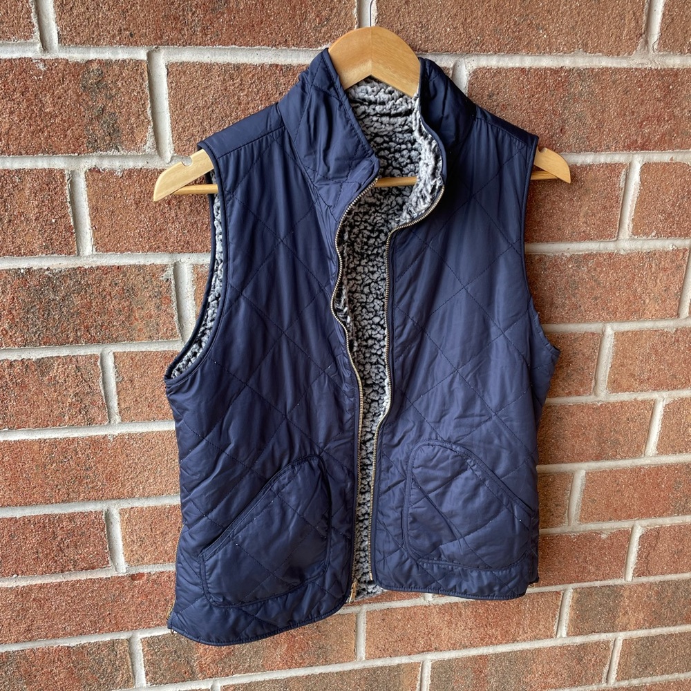 Navy & Sherpa Reversible Vest